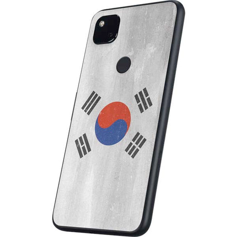 South Korean Flag Distressed Google Pixel 4a Skin